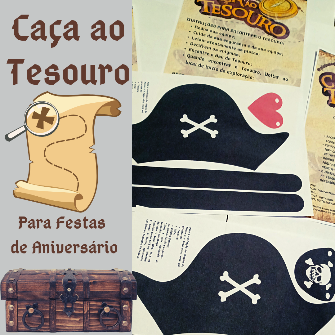 Caça ao Tesouro para Festas de Aniversário - Pinta Magia/Recreaçã...