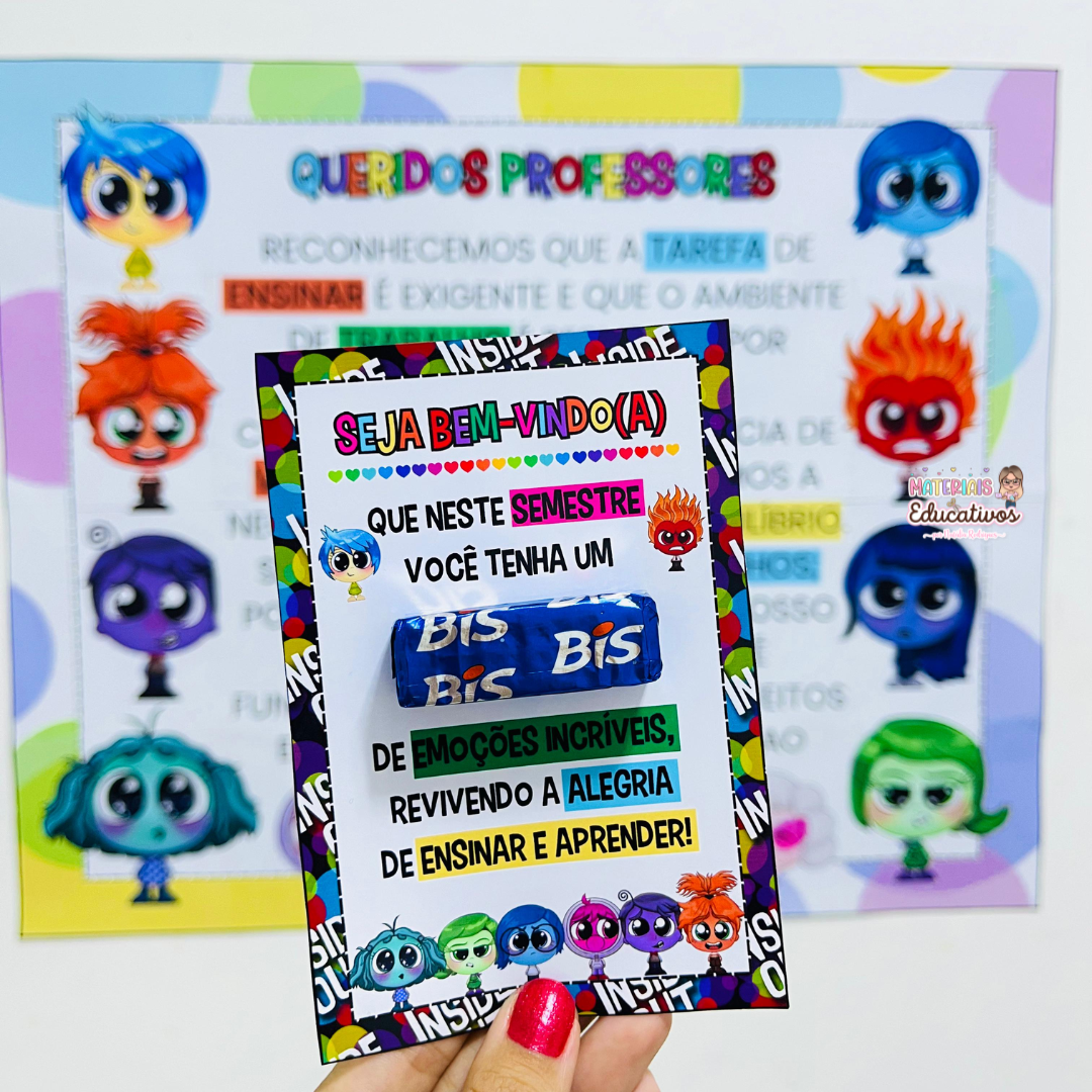 Kit acolhida para professores "Divertida Mente"