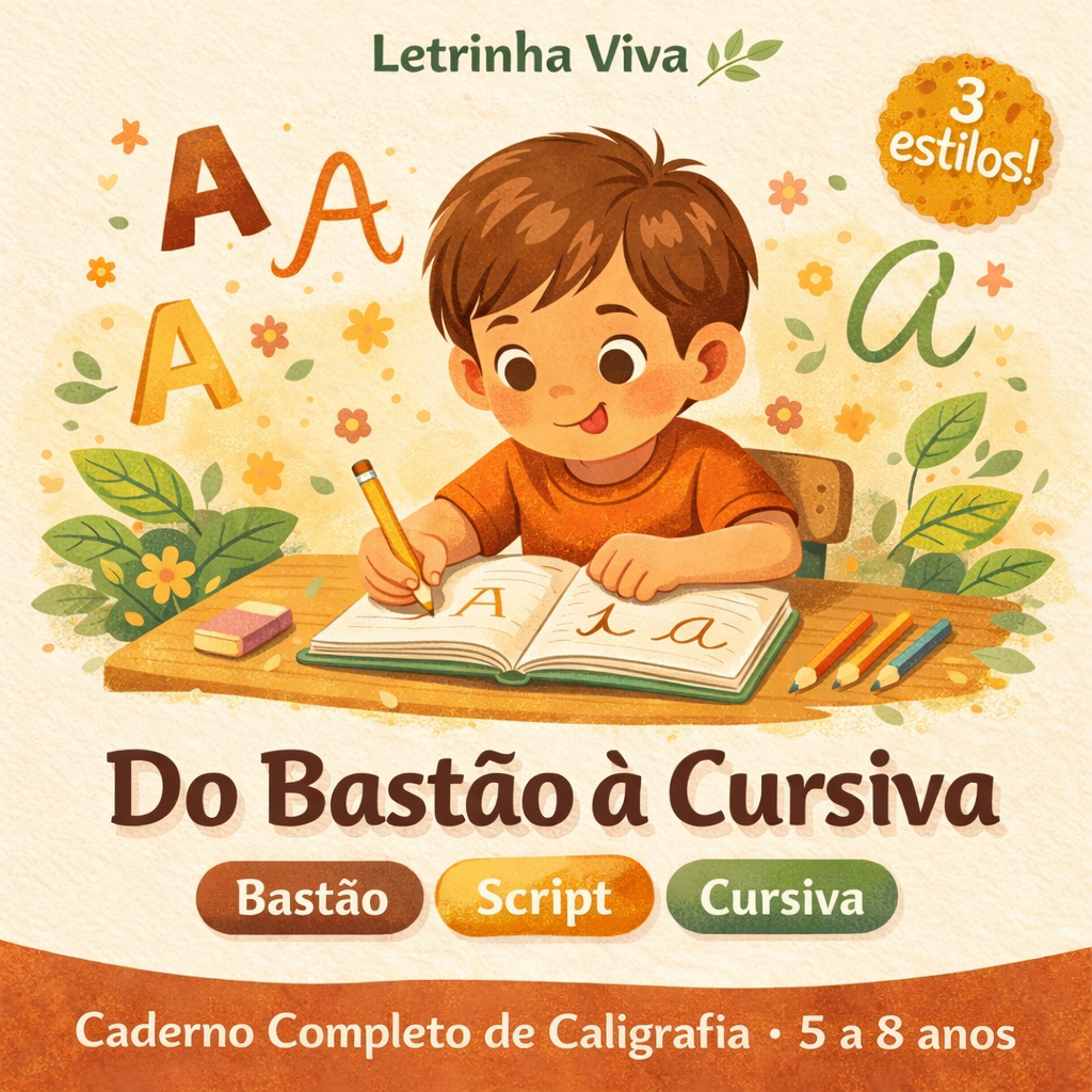 Letrinha Viva — Do Bastão à Cursiva | Hotmart