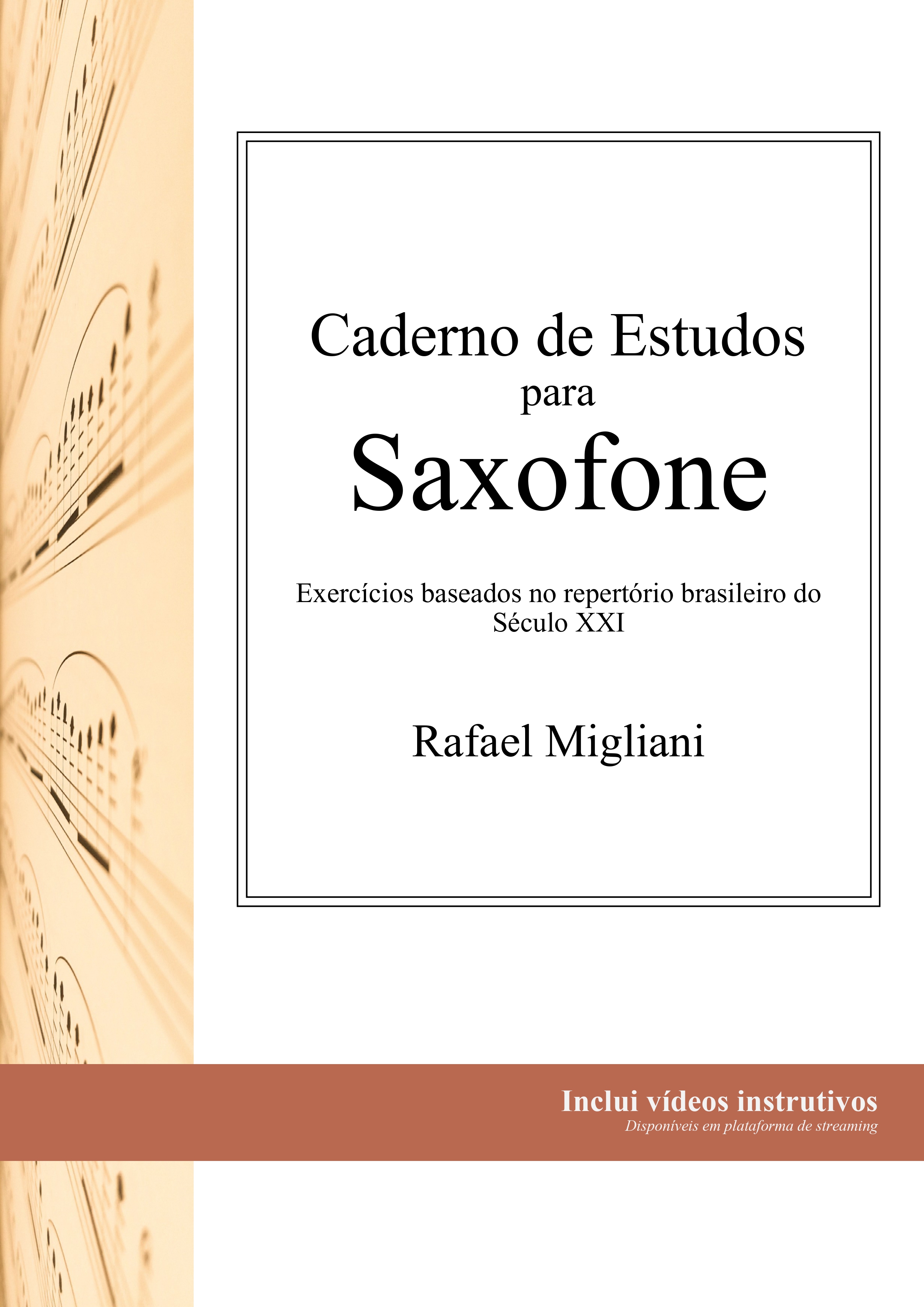 Capa do Caderno de Estudos para Saxofone