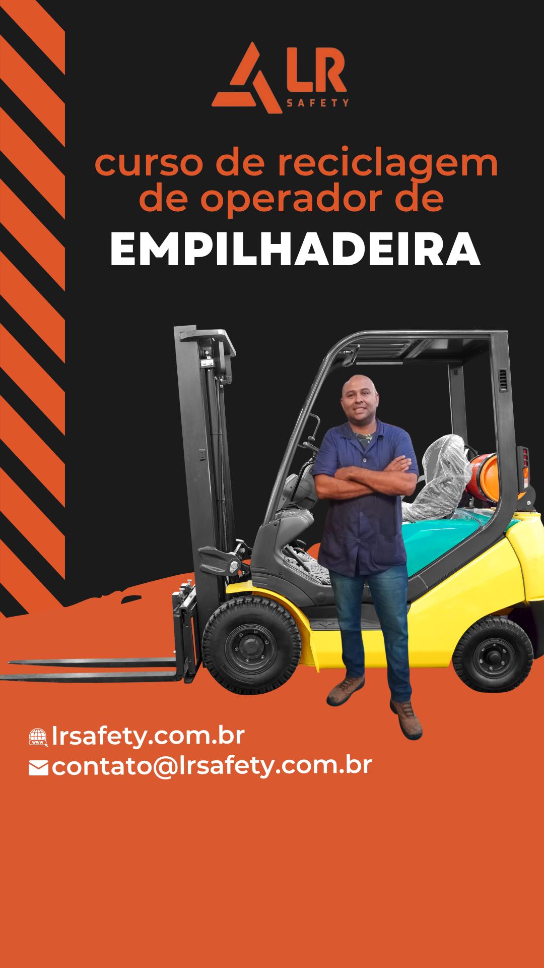 Imagem de capa para o Curso online NR -11 Curso Operador de Empilhadeiras Combustão e Elétricas.