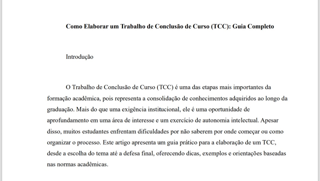 Como Elaborar um Trabalho de Conclusão de Curso TCC Guia Completo
