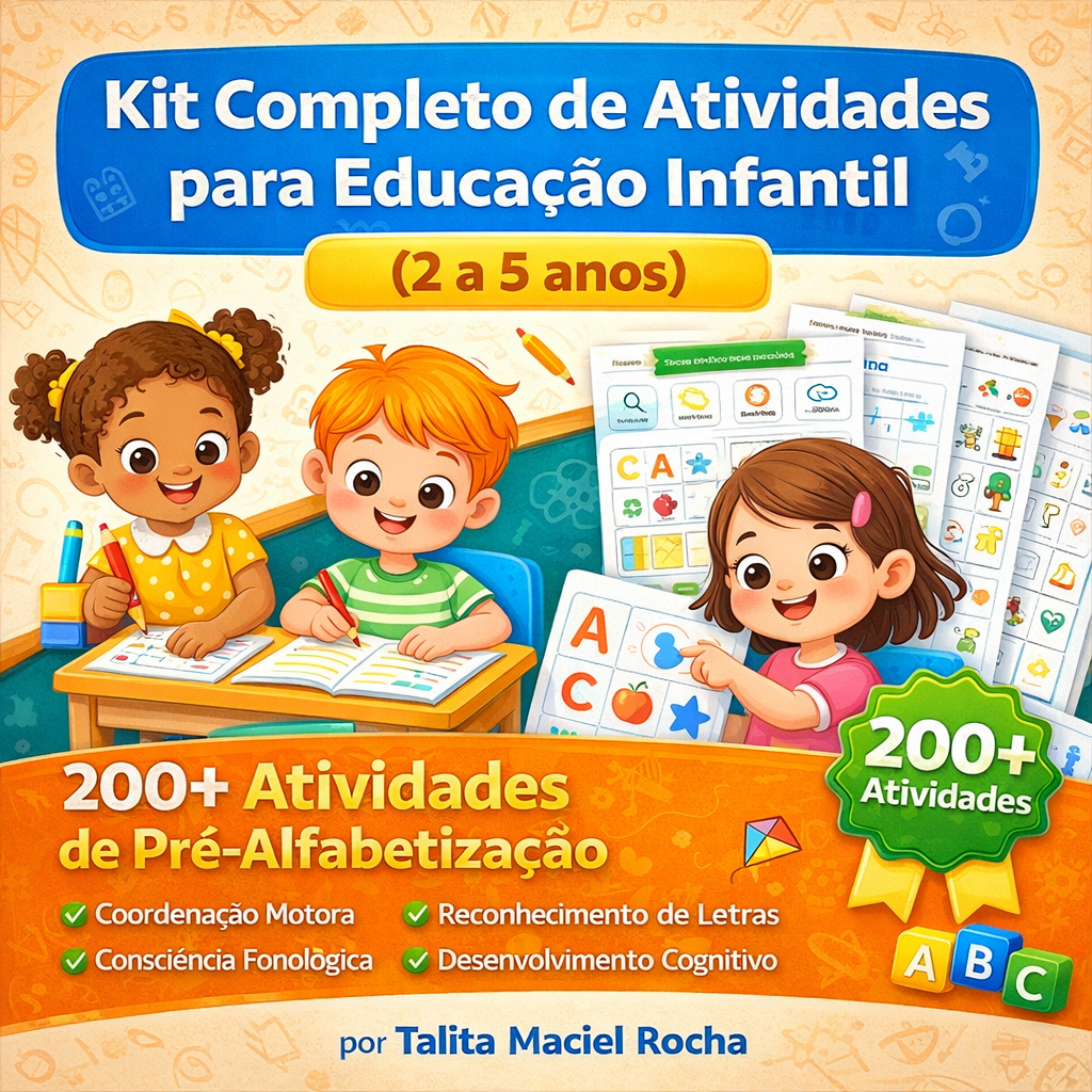 Kit Completo de Atividades para Educação Infantil (2 a 5 anos) – 20...