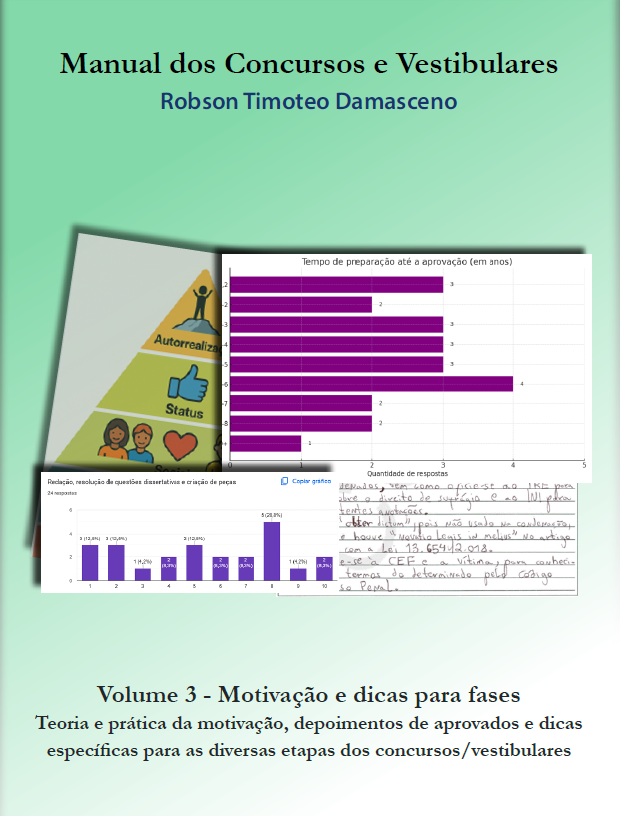 Manual dos Concursos e Vestibulares - Volume 3