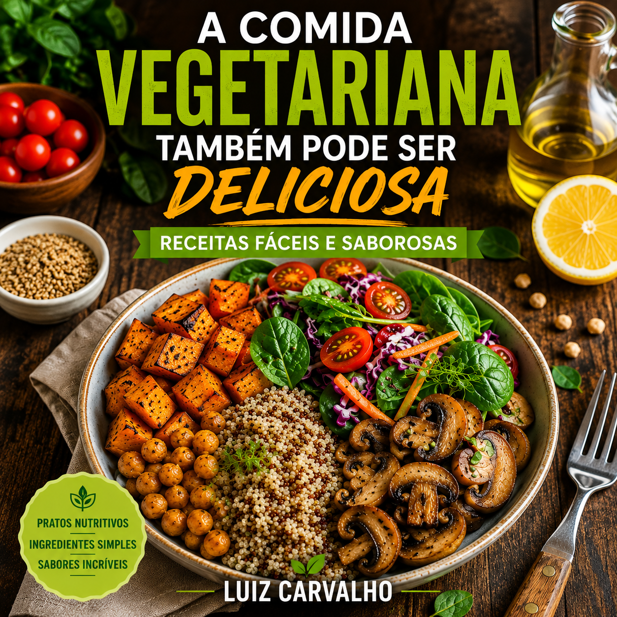 Capa do e-book A Comida Vegetariana Também Pode Ser Deliciosa