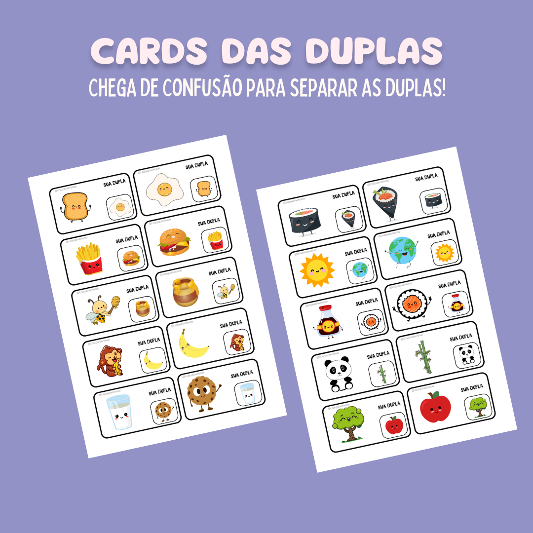 CARDS DAS DUPLAS - FERNANDA IZILDA DE CARVALHO GOMIDE | Hotmart