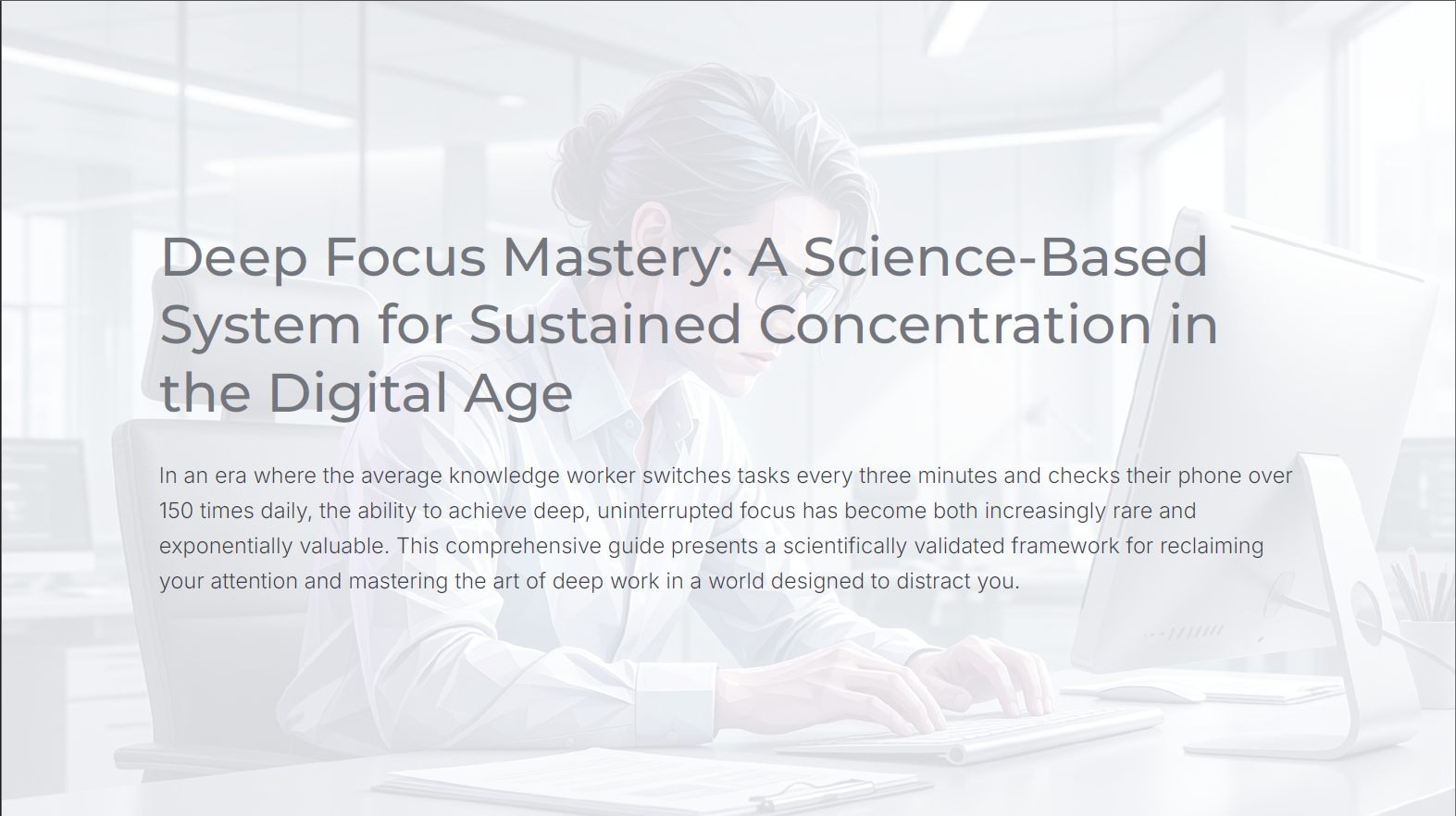 Deep Focus Mastery: A Science-Based System for Sustained Concentrat...