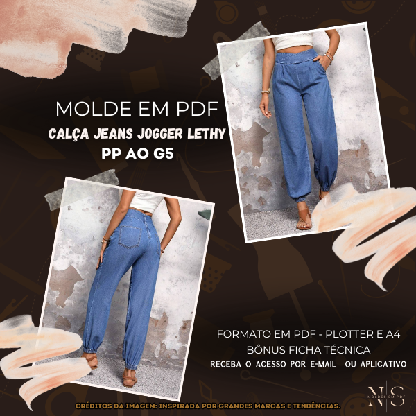 NS Molde em PDF - Calça Jeans Jogger Lethy ID 5248897 [PP ao G5]