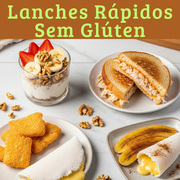 Lanches/Snacks Rápidos Sem Glúten: Prontos em Menos de 7 Minutos!