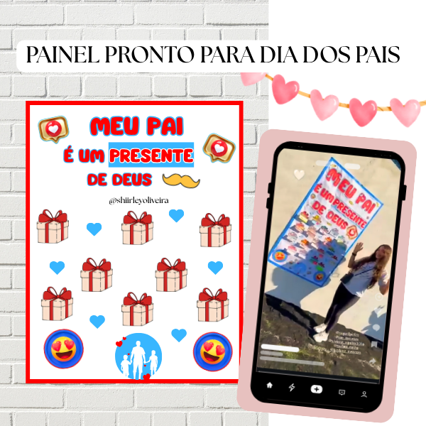 kit Painel montável DIA DOS PAIS - pronto para imprimir!