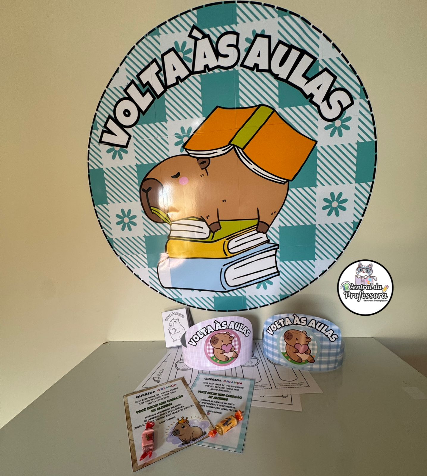 Kit Volta às aulas tema capivara