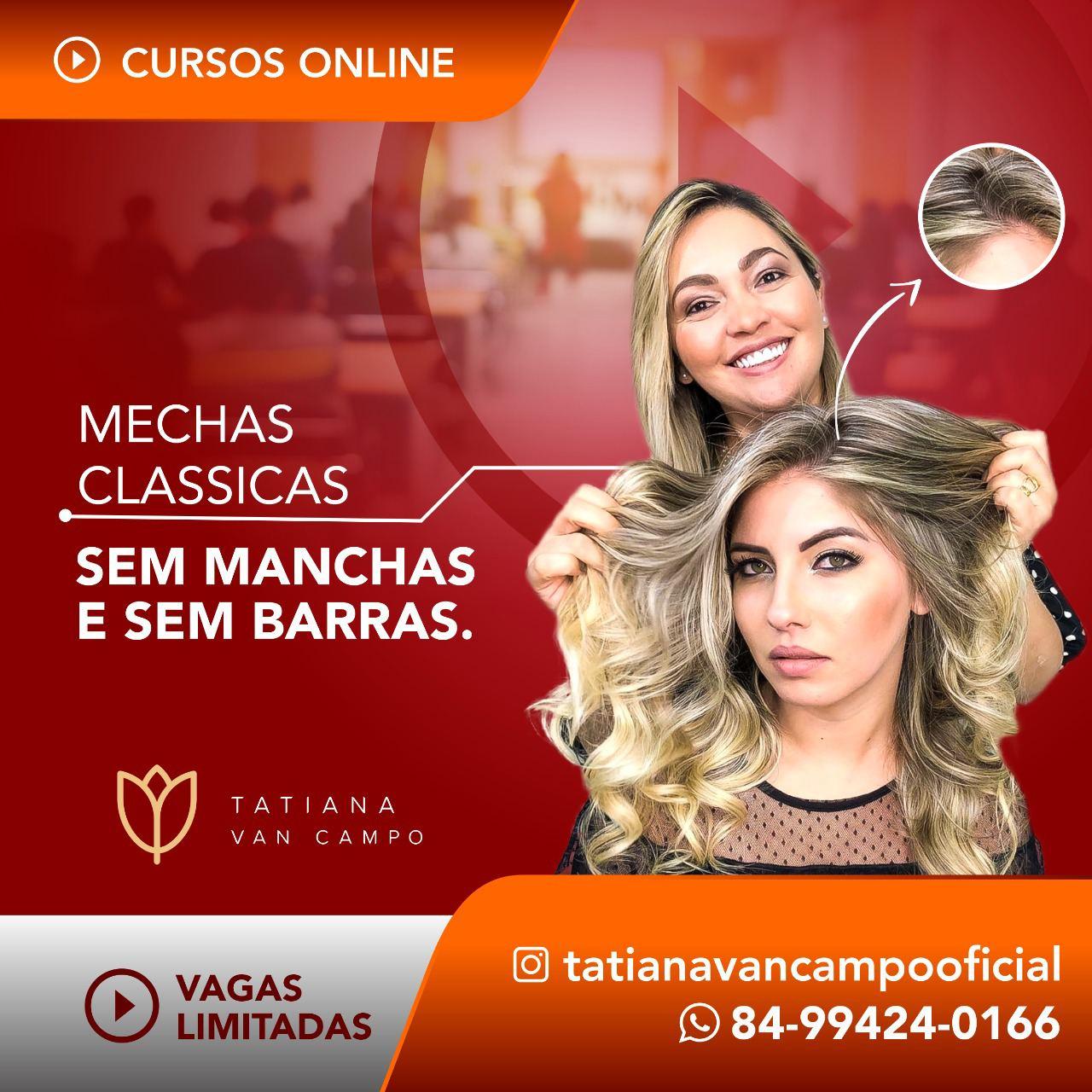 Imagem de capa para o Curso online Curso Mechas Clássicas by Tatiana Van Campo
