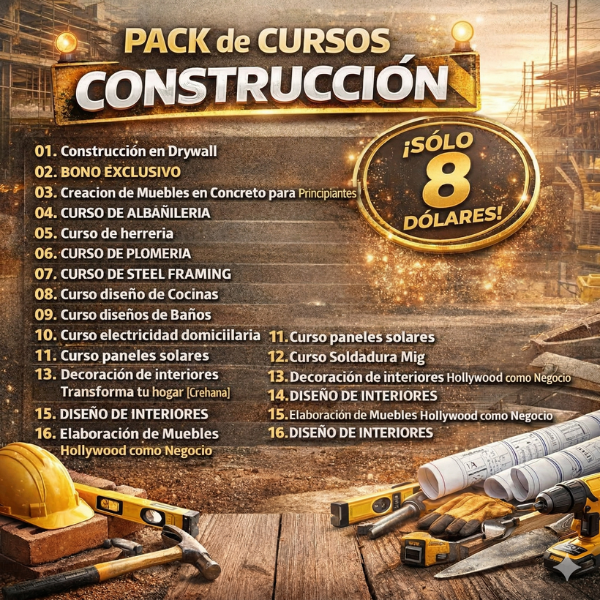 PACK DE CURSOS DE CONSTRUCCIÓN
