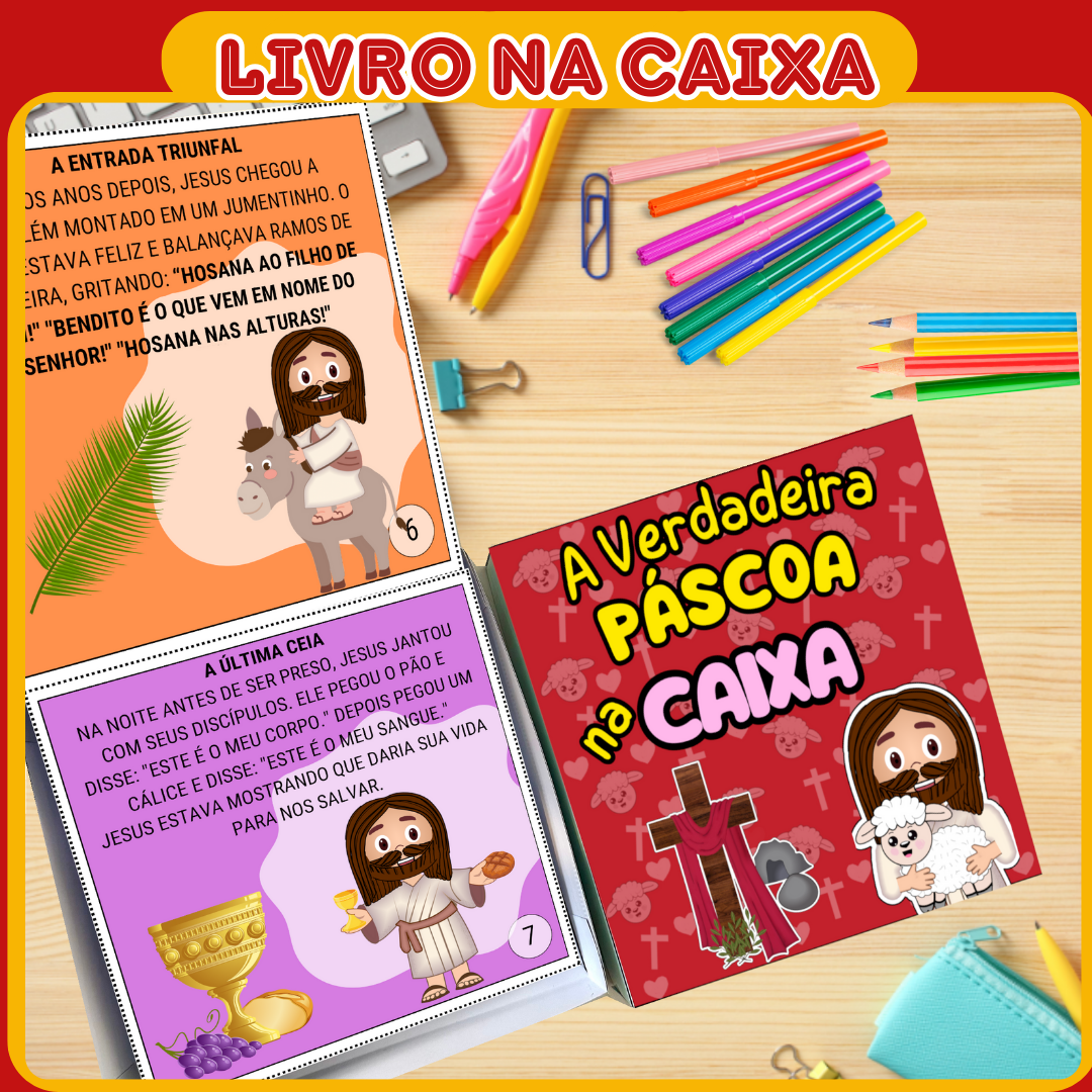 Imagem de capa para o Curso online Livro na Caixa: A Verdadeira Páscoa cristã – Um jeito divertido e inesquecível de ensinar sobre o verdadeiro significado da Páscoa!