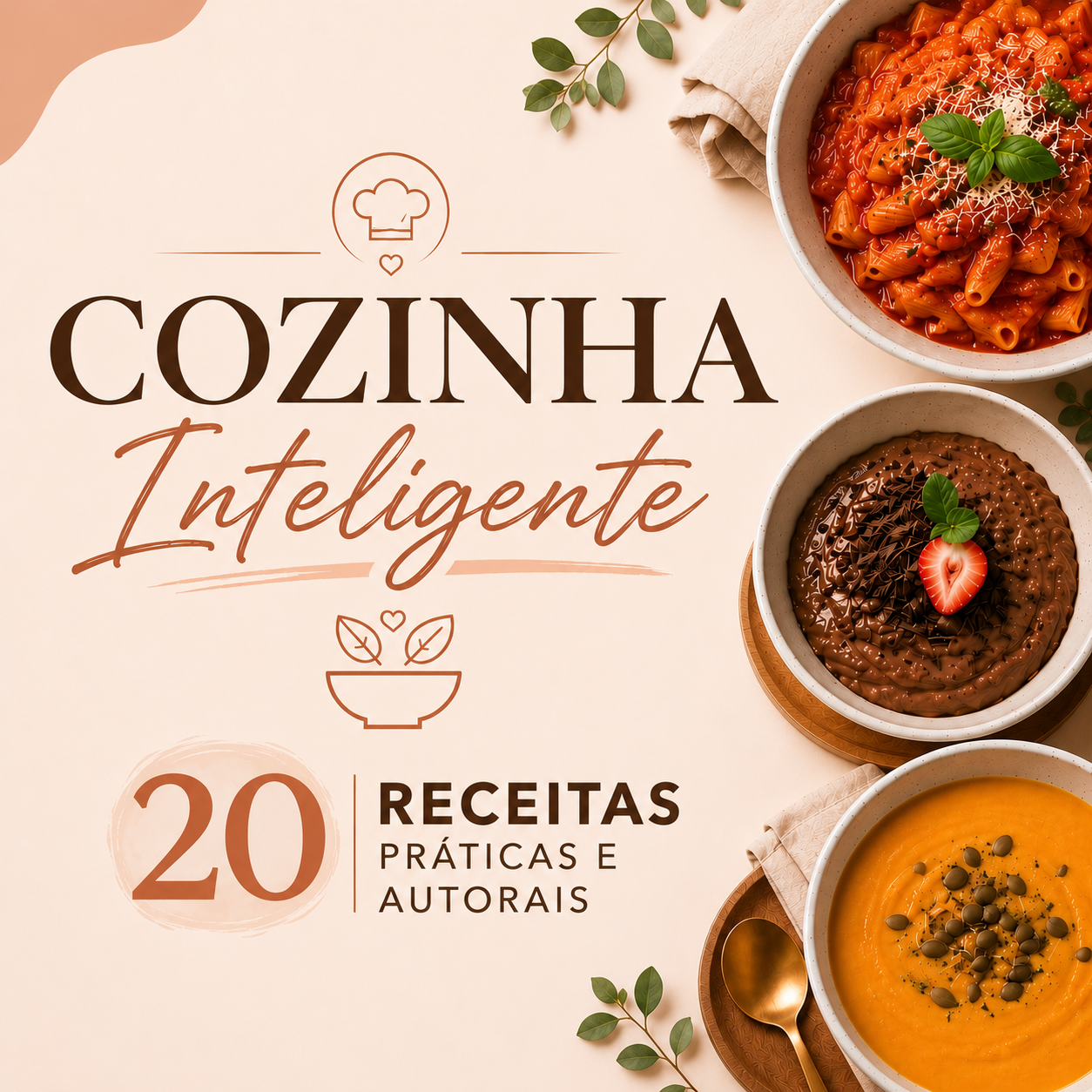 Capa do e-book Cozinha Inteligente com pratos saudáveis