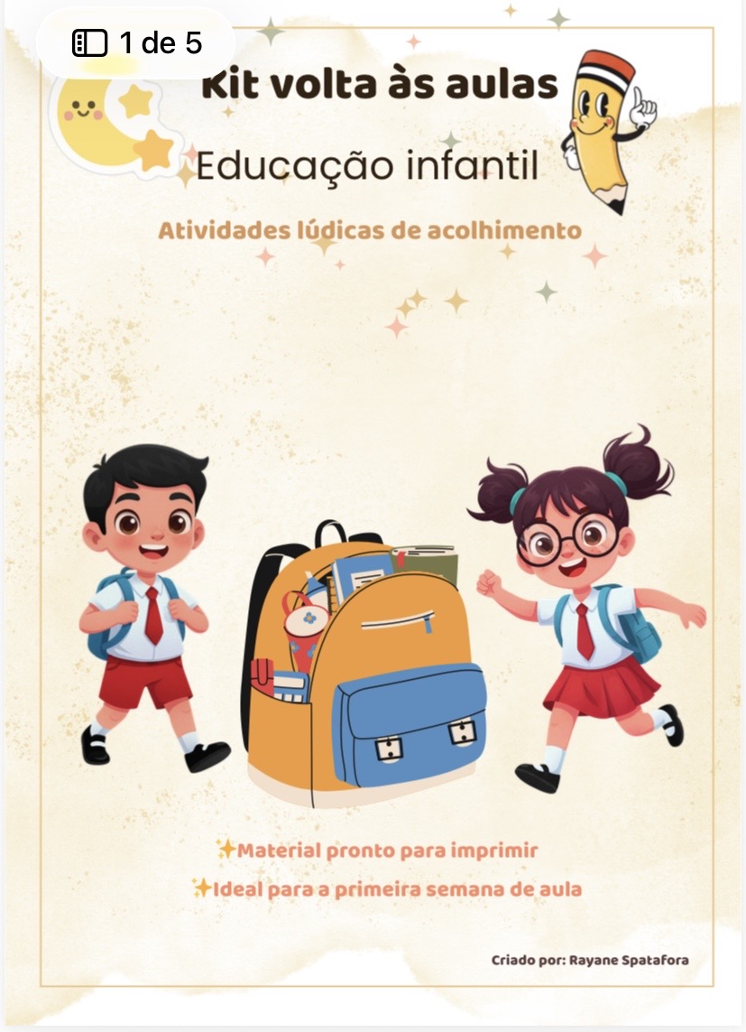Kit Digital de Atividades para Volta às Aulas na Educação Infantil ...
