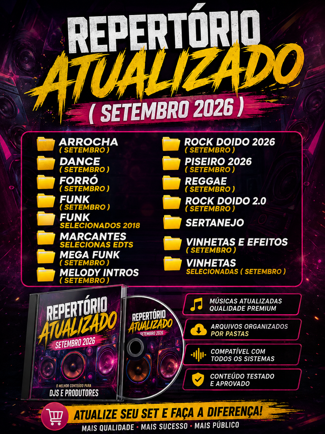 Repertório Atualizado para DJs - Setembro 2026