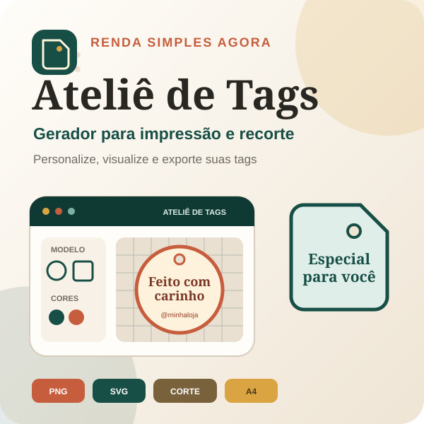 Gerador de Tags para Recorte