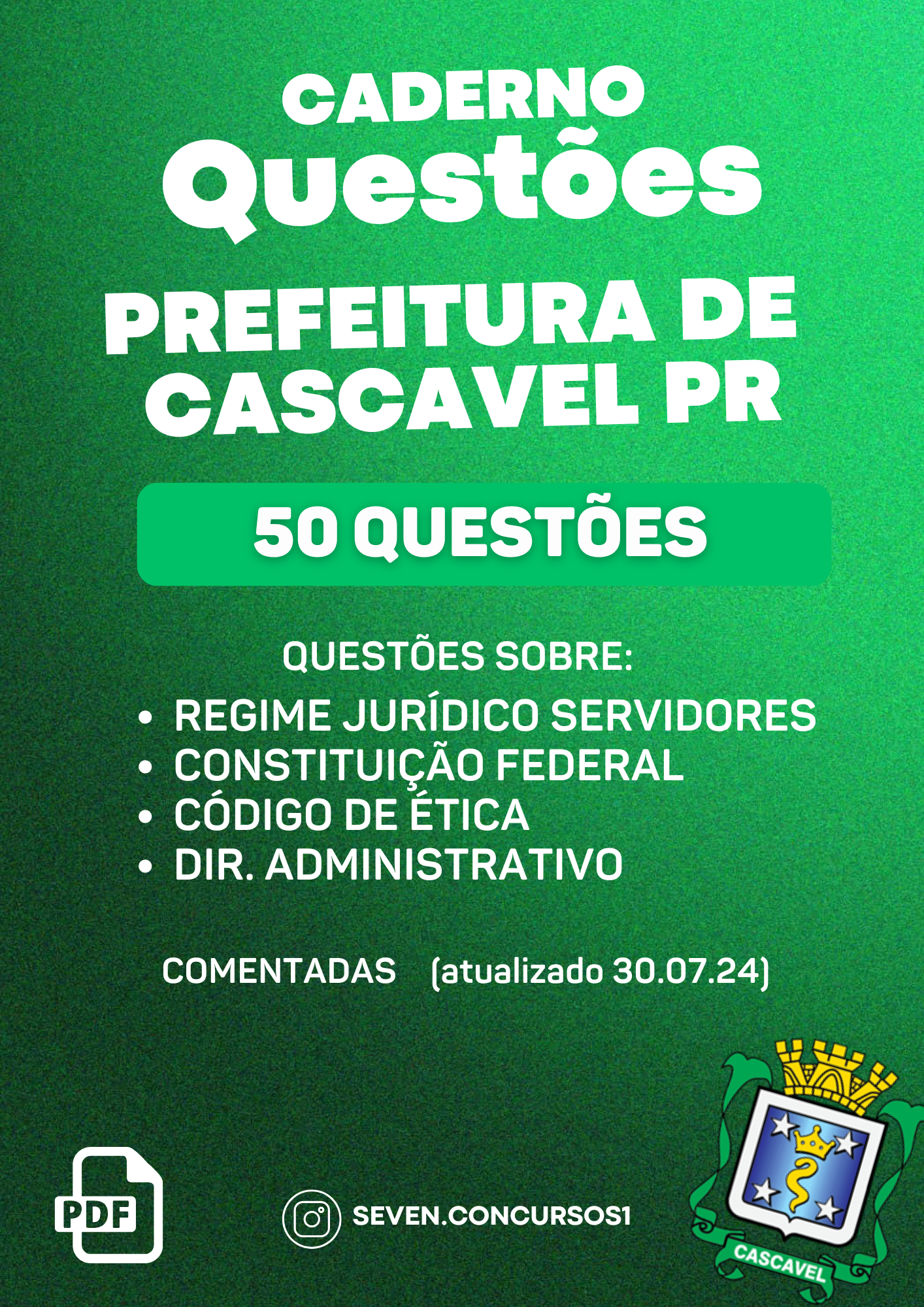 PDF CASCAVEL SIMULADO LEGISLAÇÃO 2024