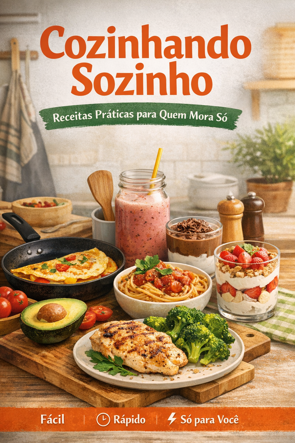 Cozinhando Sozinho: Receitas Práticas para Quem Mora Só.