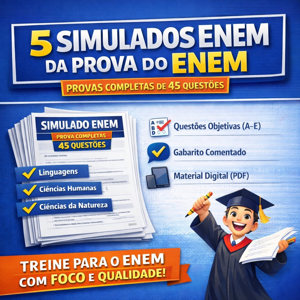 5 SIMULADOS DE PROVAS DO ENEM - WINSTON LUIZ ALVES BRITO | Hotmart