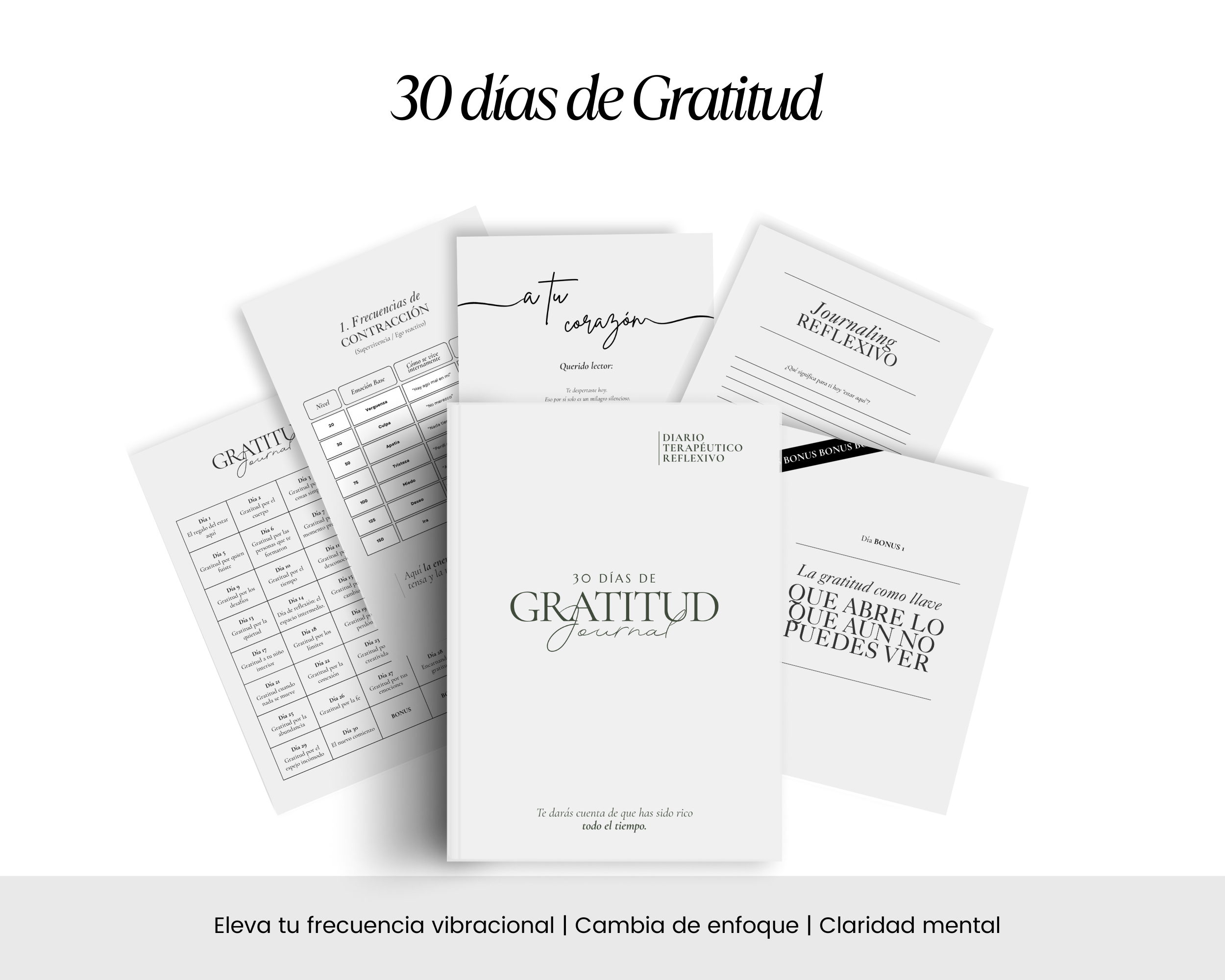 Diario Terapéutico de Gratitud – 30 días para elevar tu energía y c...