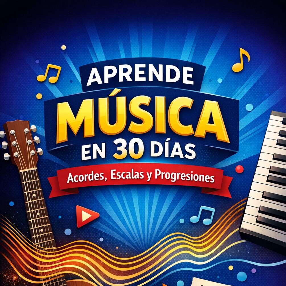 Aprende Música en 30 Días: Acordes, Escalas y Progresiones