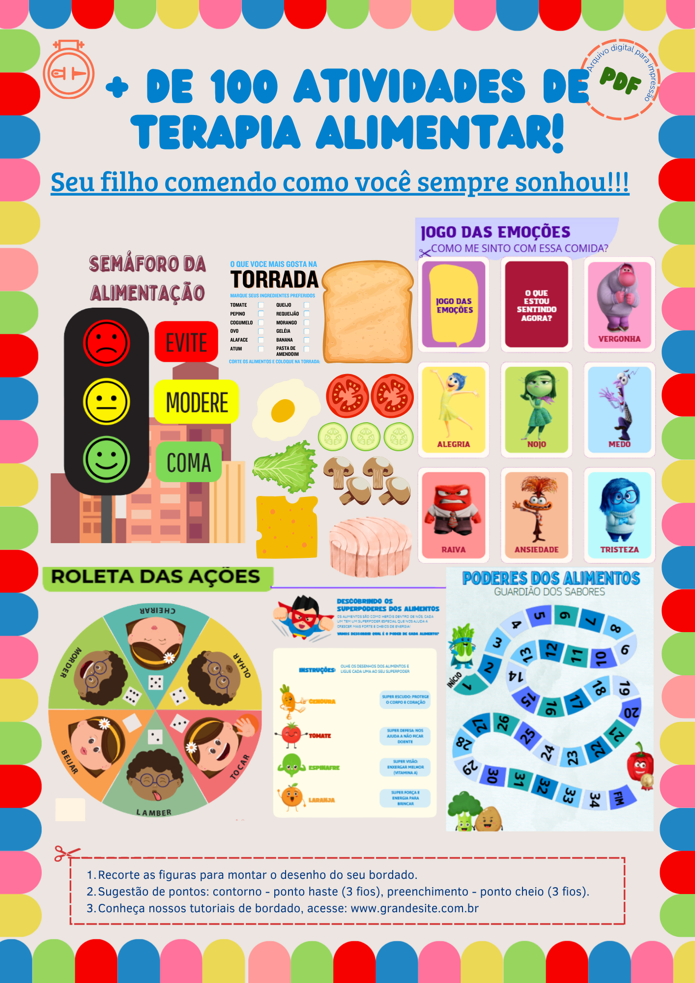 + DE 100 PAGINAS DE ATIVIDADES PARA SELETIVIDADE ALIMENTAR | Hotmart