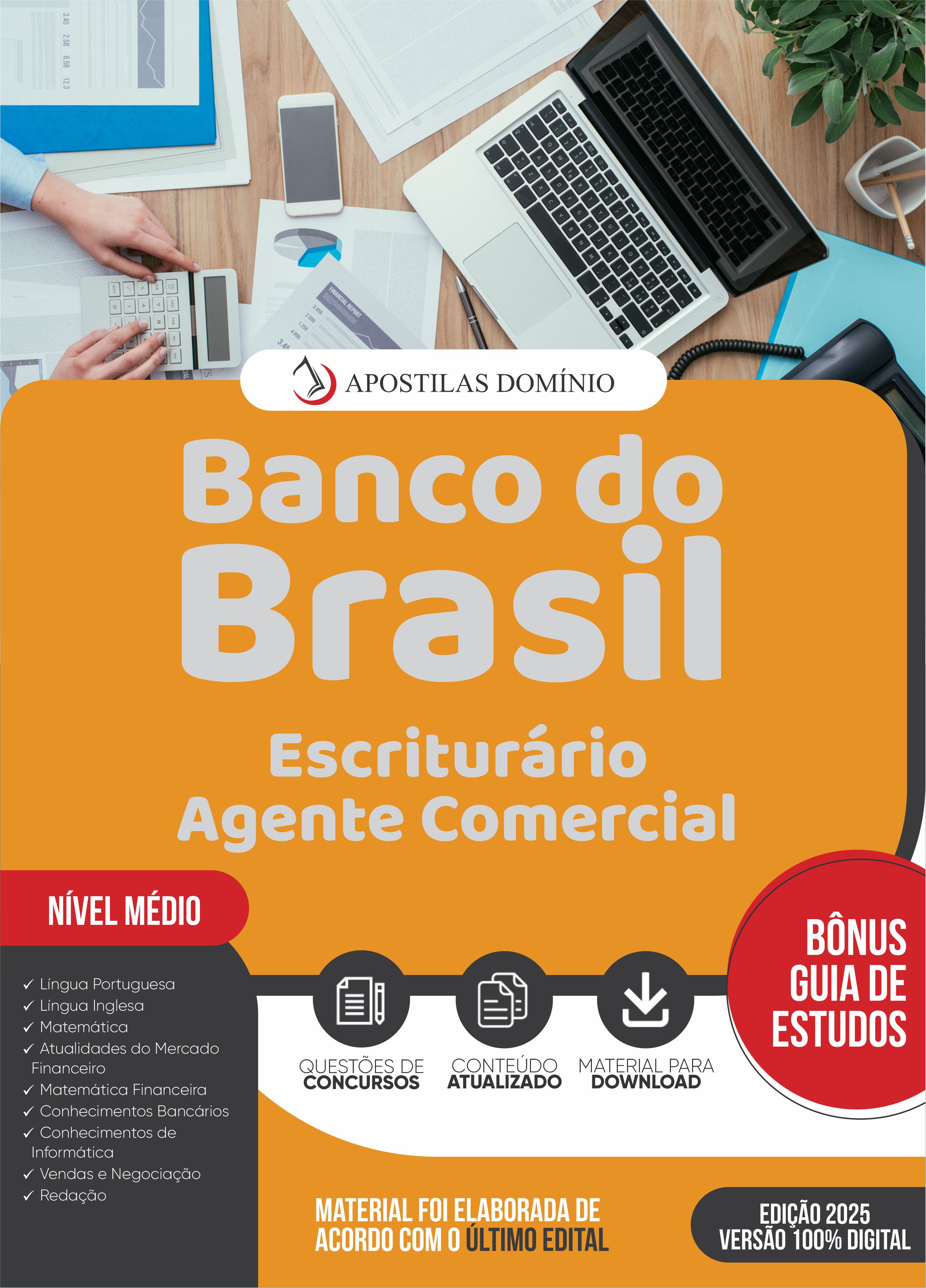 Apostila Banco do Brasil 2025 - Escriturário - Agente Comercial - A...