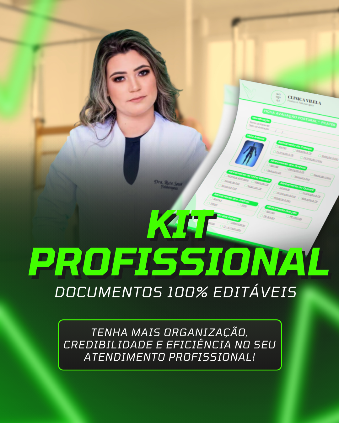 KIT PROFISSIONAL DE DOCUMENTOS PARA PILATES E FISIOTERAPIA