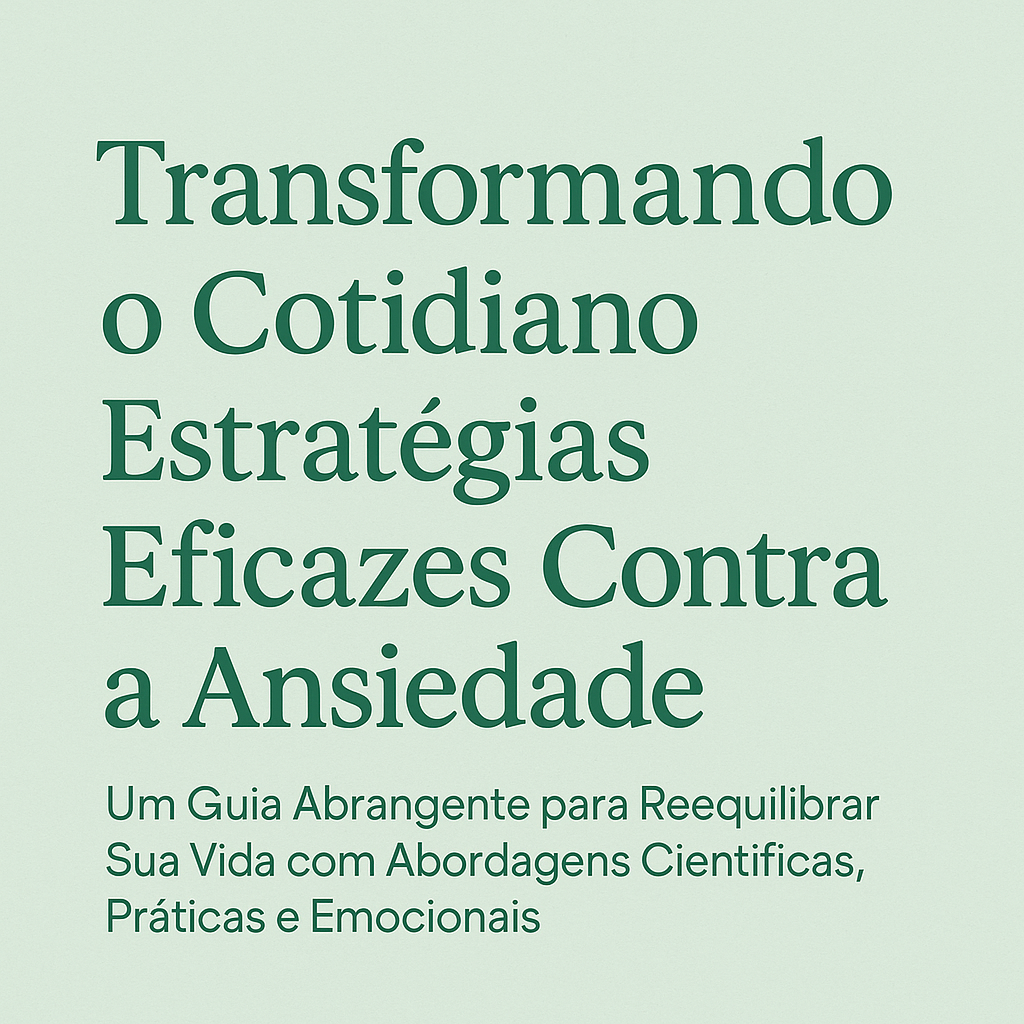 Transformando o Cotidiano Estrategias Eficazes Contra a Ansiedade