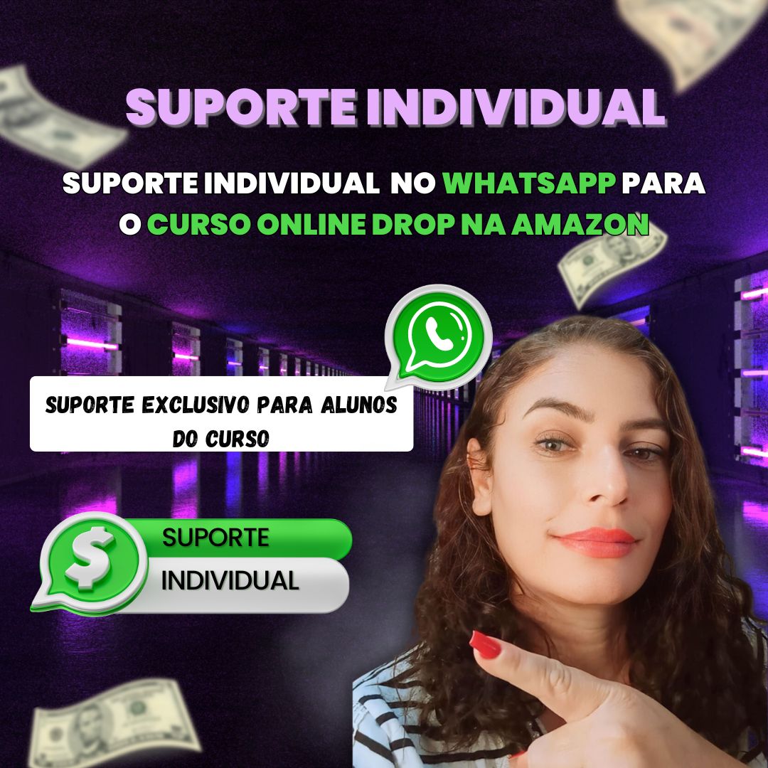 Suporte individual no WhatsApp do Curso Online Drop na Amazon