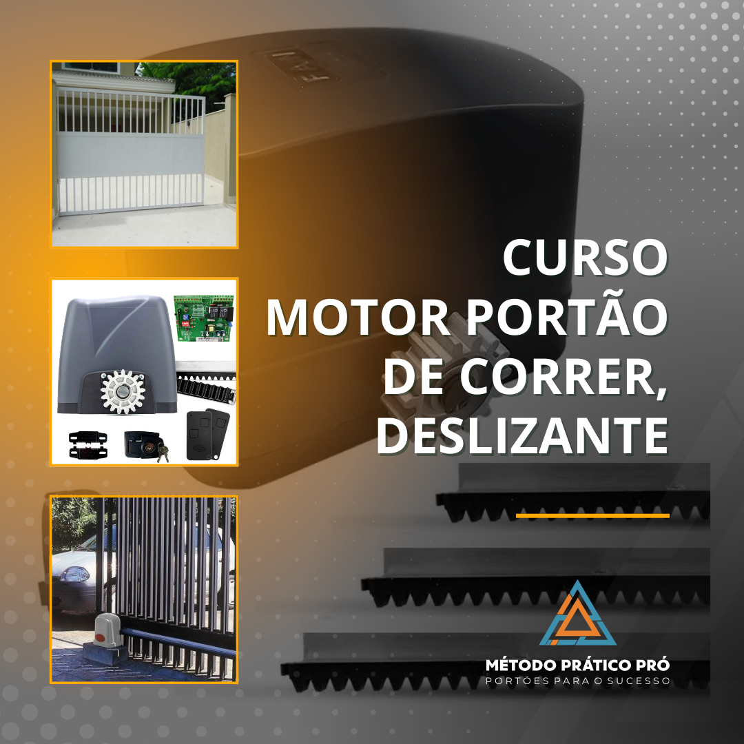Curso motor portão de correr, deslizante