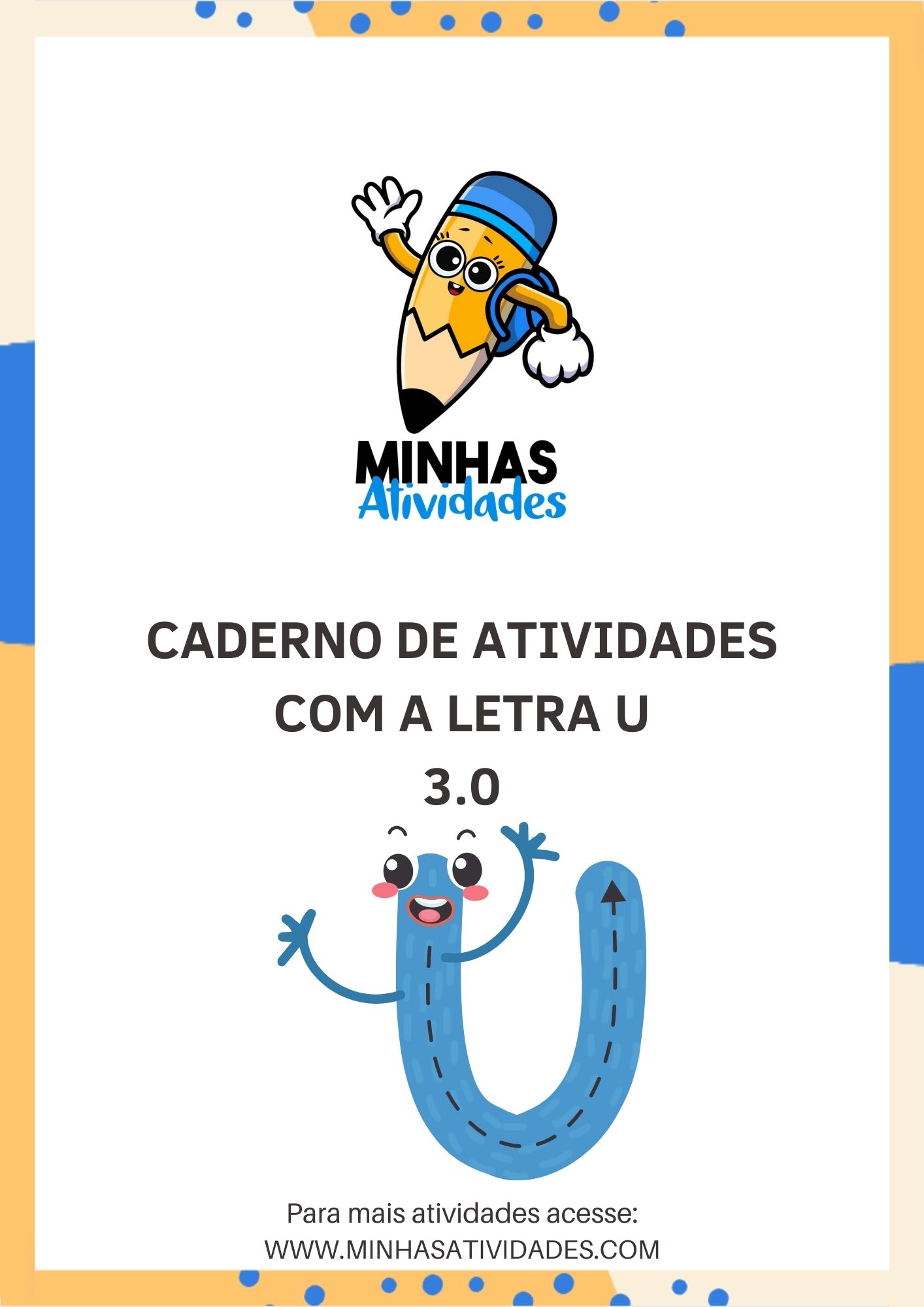 Caderno de Português com 9 Atividades sobre a Letra U
