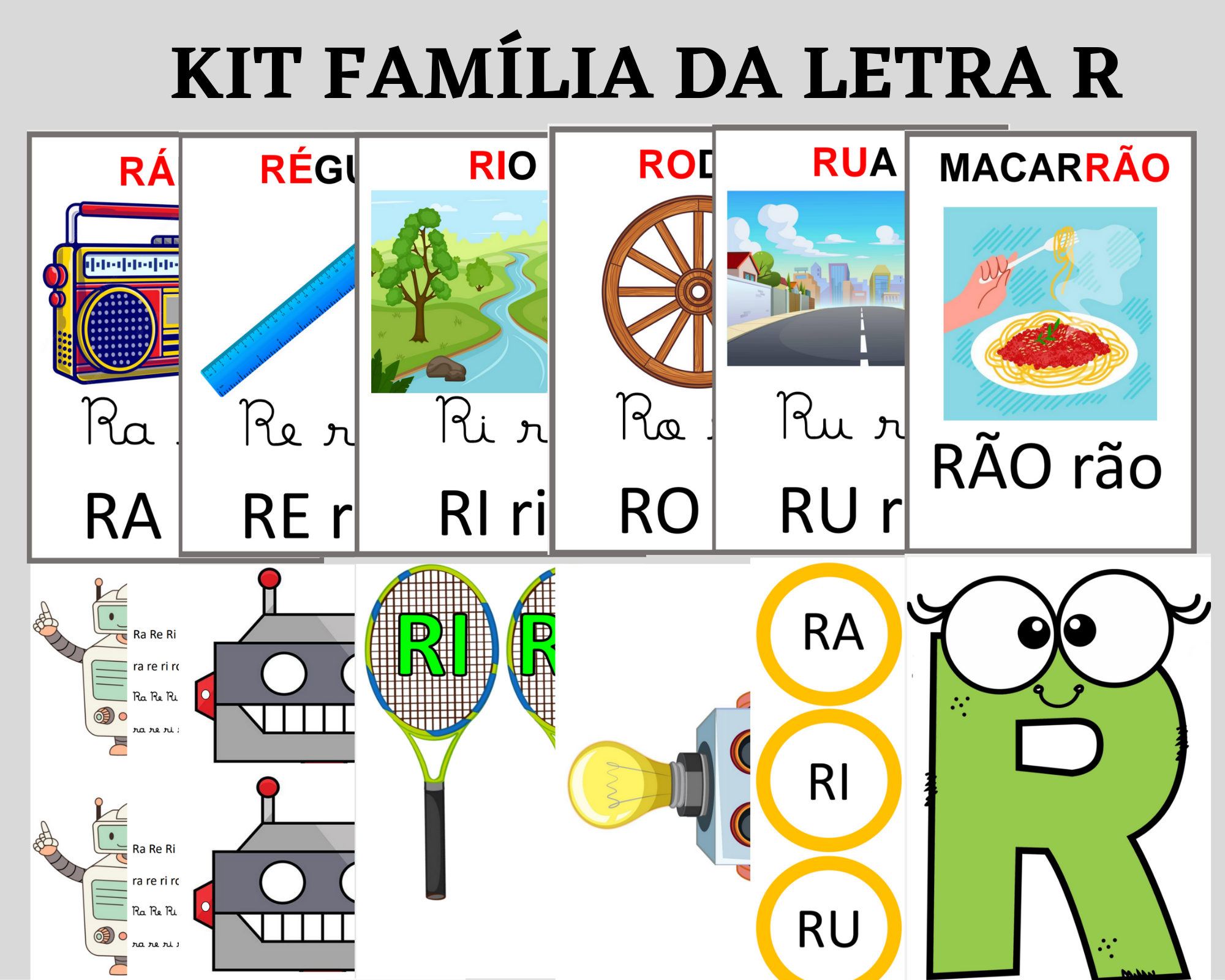 KIT FAMÍLIA DA LETRA R - ROSEMERE PROFESSORA | Hotmart