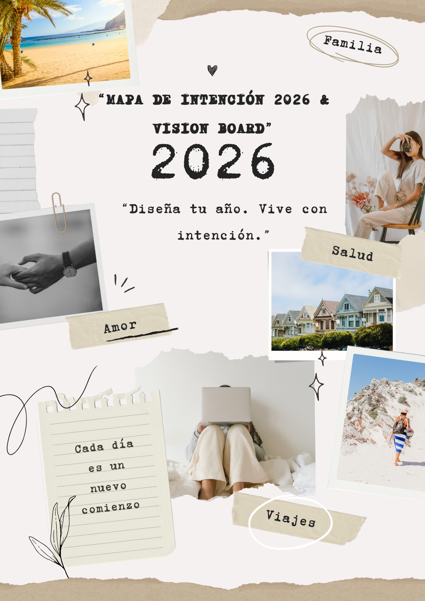 MAPA DE INTENCIÓN 2026 + VISION BOARD -Diseña tu año. Vive con inte...