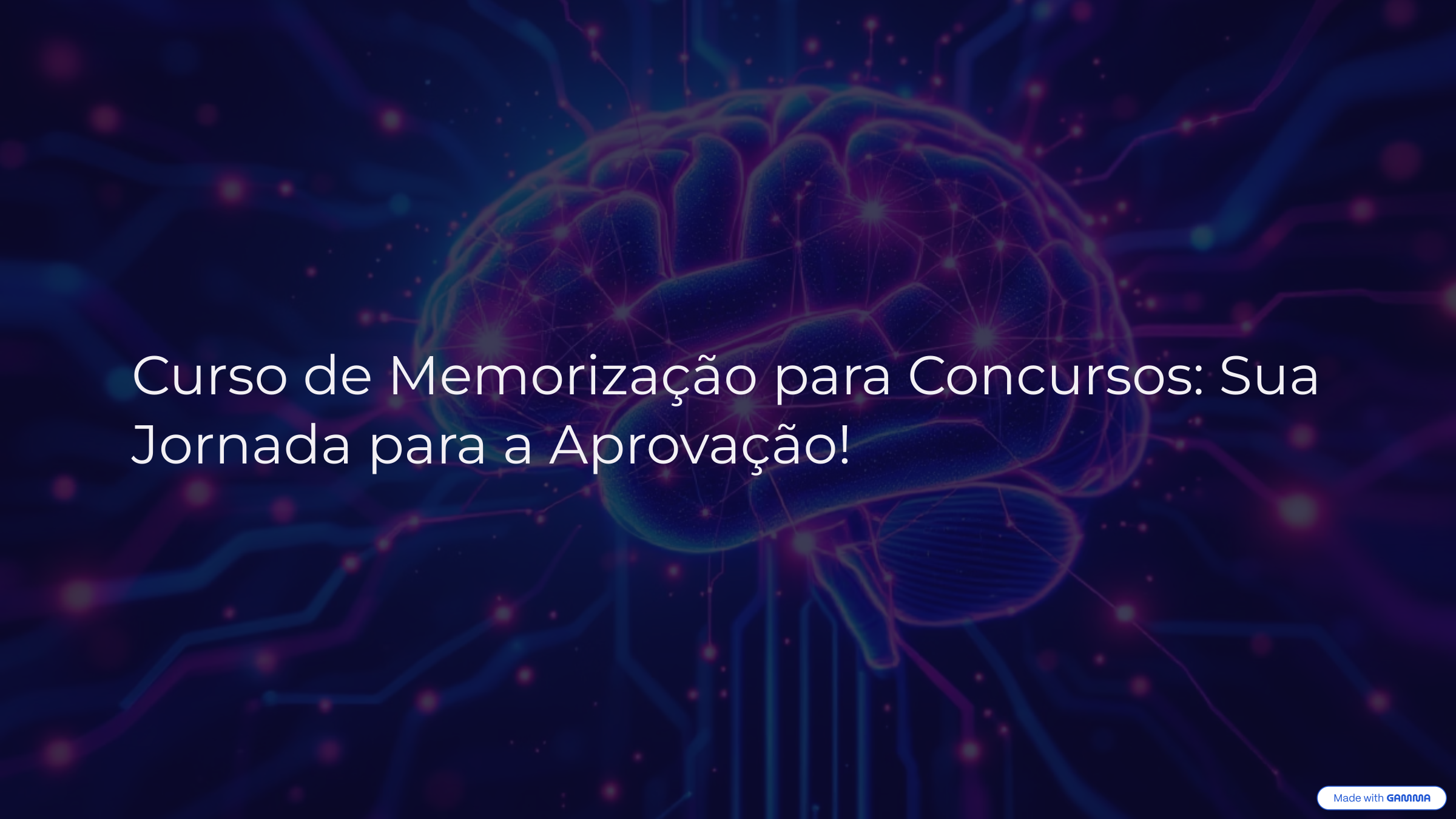 Curso de Memorização para Concursos: Sua Jornada para a Aprovação!