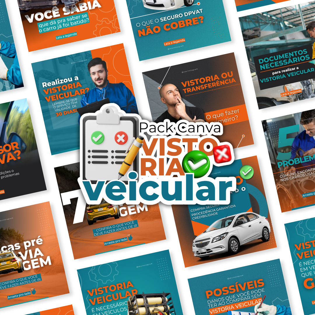 Veicular PACK CANVA VISTORIA VEICULAR - Tatiane Tamara de Oliveira Silva | H...