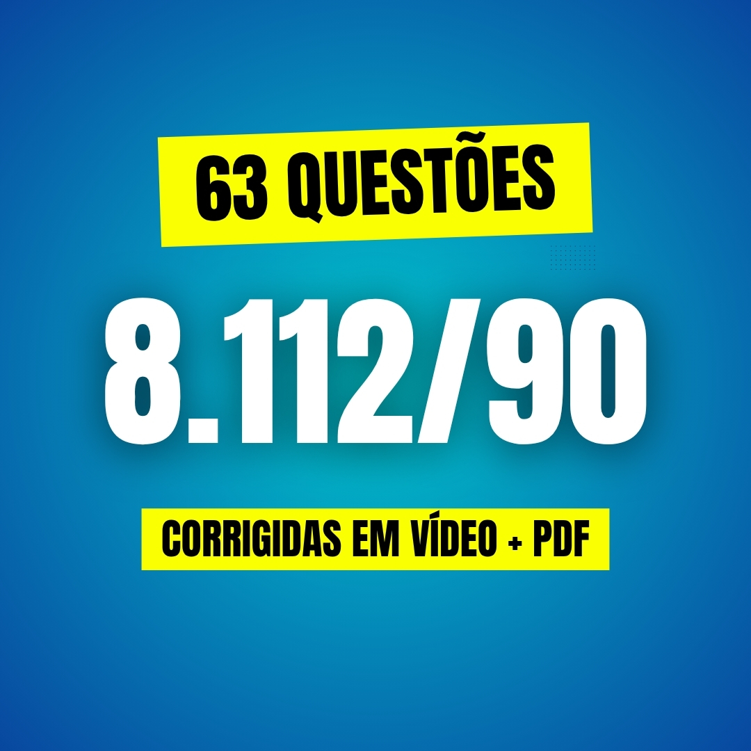 63 Questões Estratégicas Lei 8.112/90 - SOS SABER CONCURSOS - PROFE...