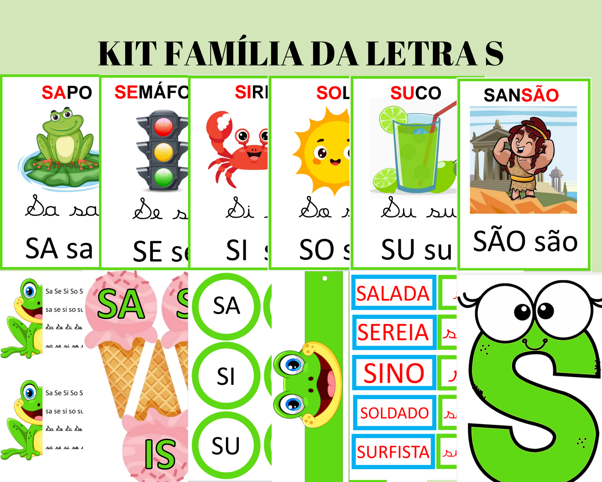 KIT FAMÍLIA DA LETRA S - ROSEMERE PROFESSORA | Hotmart