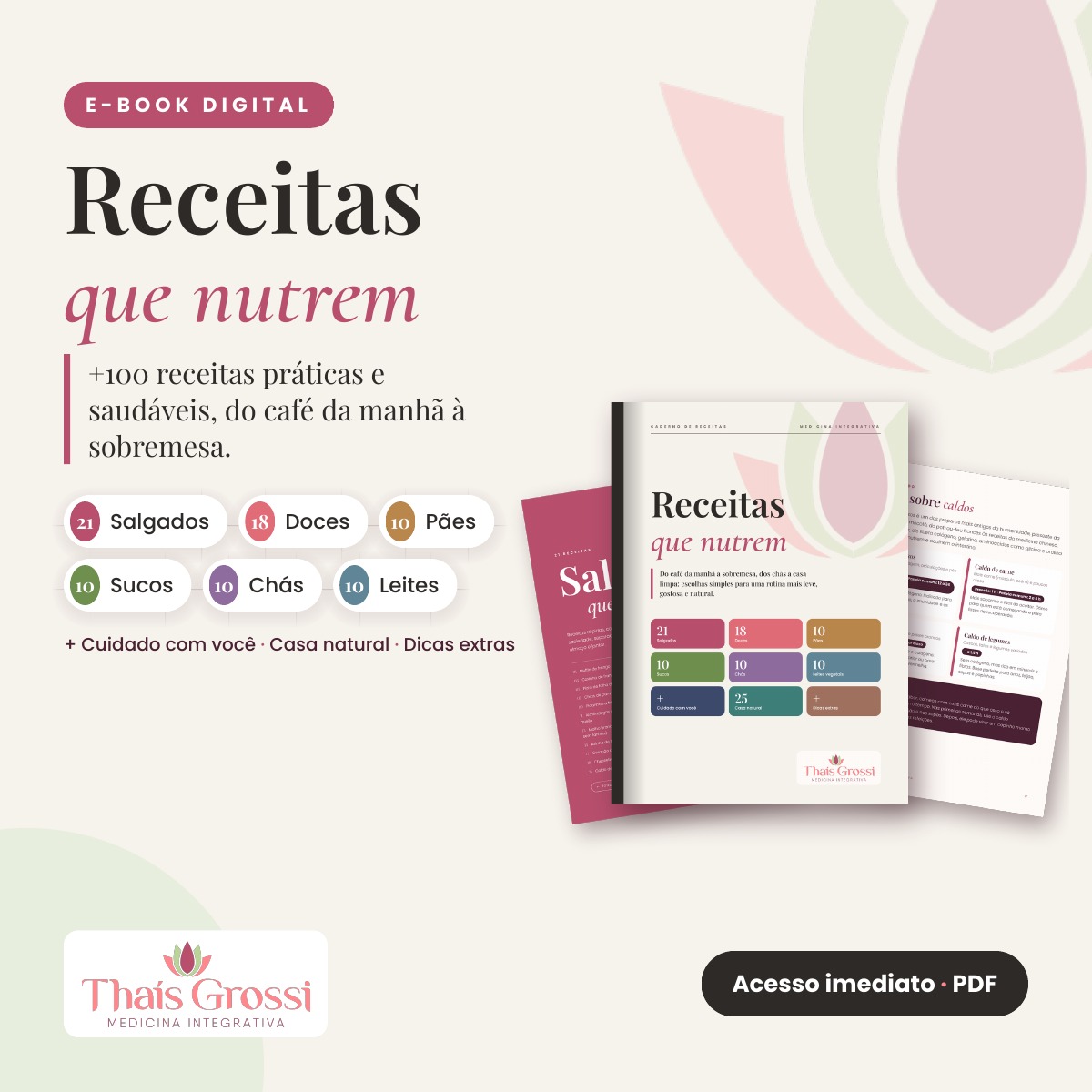 Capa do E-book Receitas que Nutrem