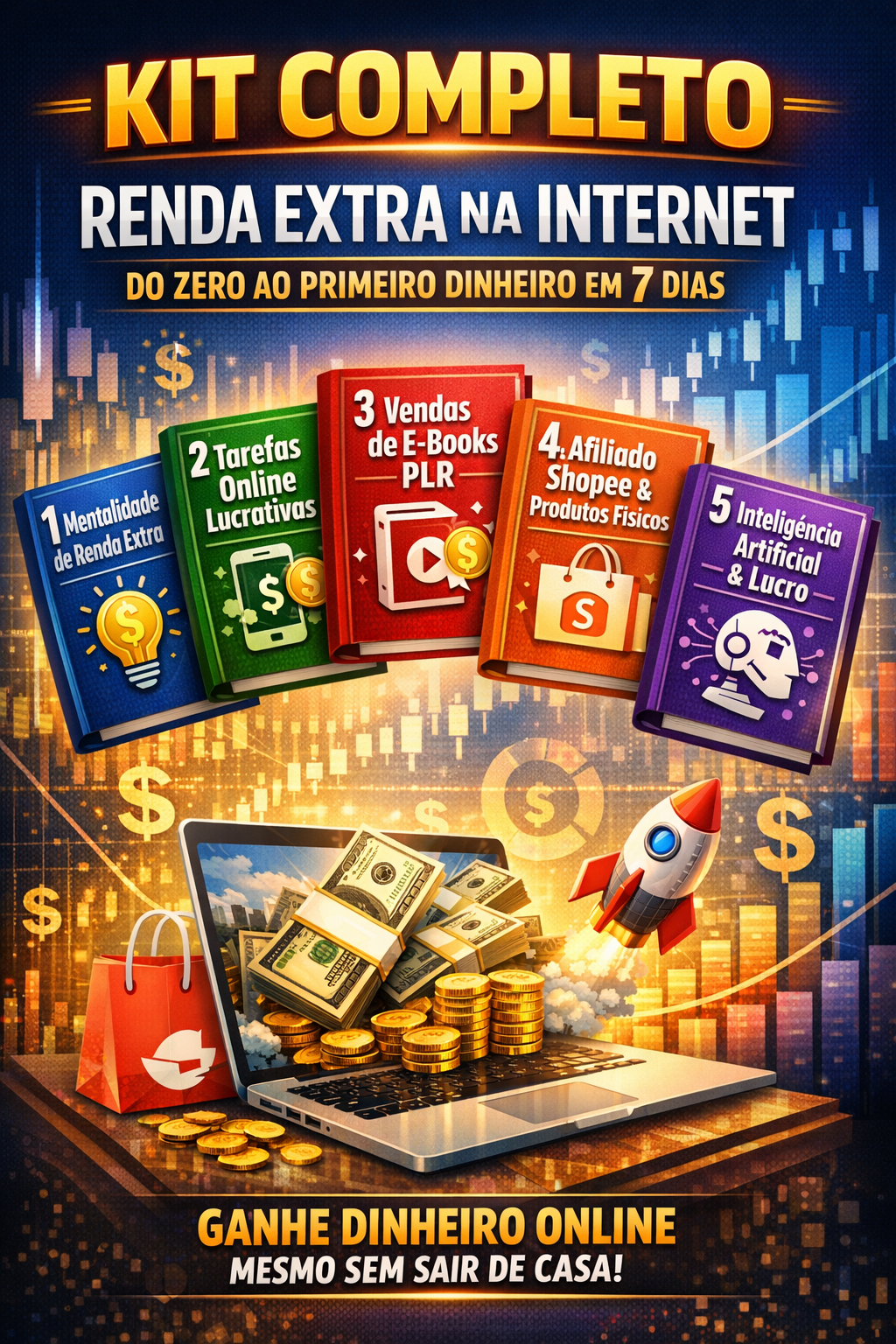 “KIT COMPLETO: Renda Extra na Internet – Do Zero ao Primeiro Dinhei...