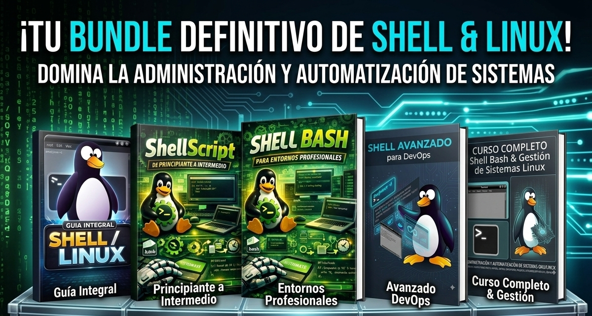 Domina Linux, Shell y Bash con 5 eBooks prácticos – De principiante...