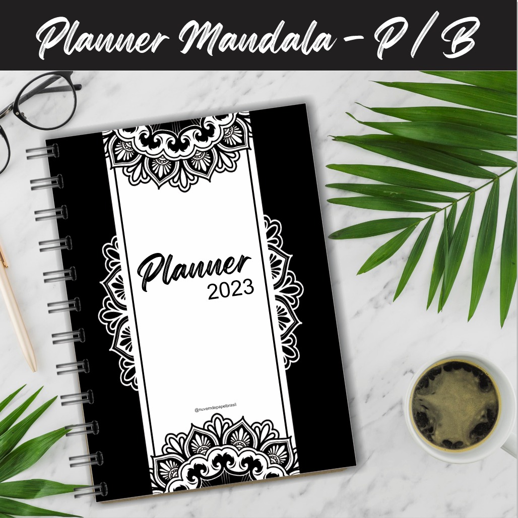 Imagem de capa para o Ebook Planner Mandala PeB