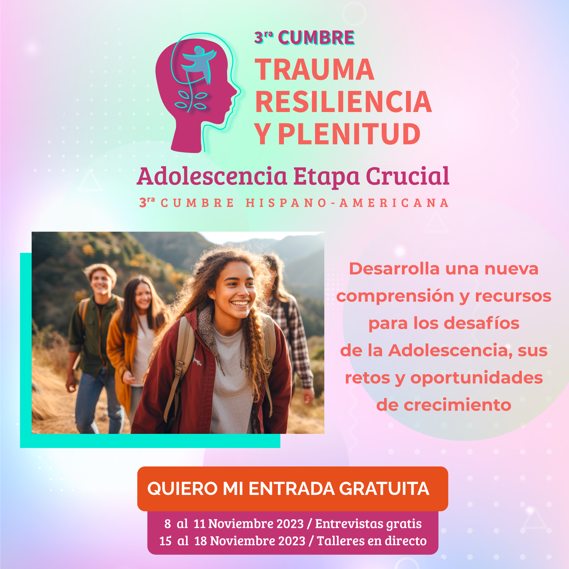 Adolescencia Etapa Crucial - 3 Cumbre Virtual Trauma Resiliencia y Plenitud  - Transformación Persona | Hotmart