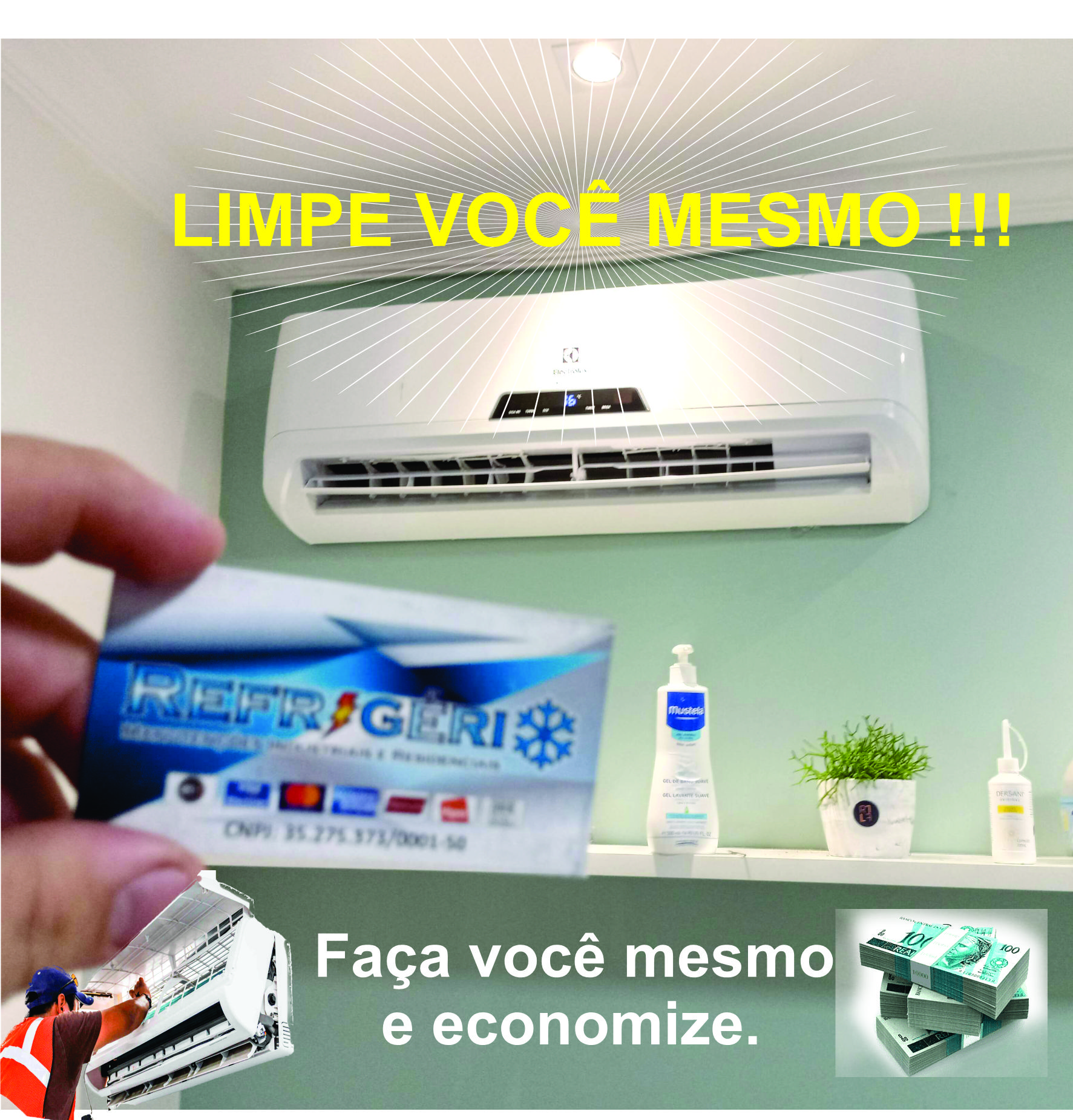 LIMPEZA DE AR CONDICIONADO TIPO SPLIT E ACJ PARA INICIANTES