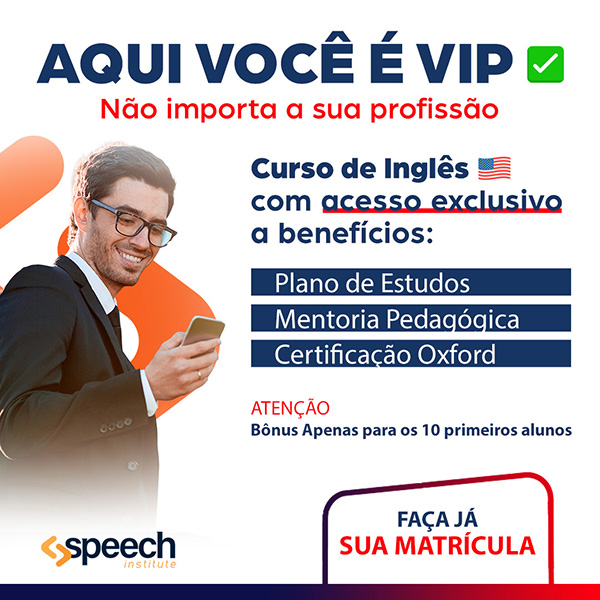 Profile English Vip ENGLISH VIP AO VIVO - Você e seu professor (20 aulas). - Speech Ins...