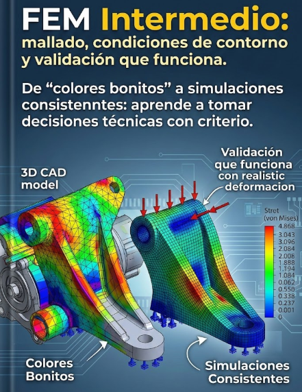 FEM Intermedio: mallado, condiciones de contorno y validación que f...