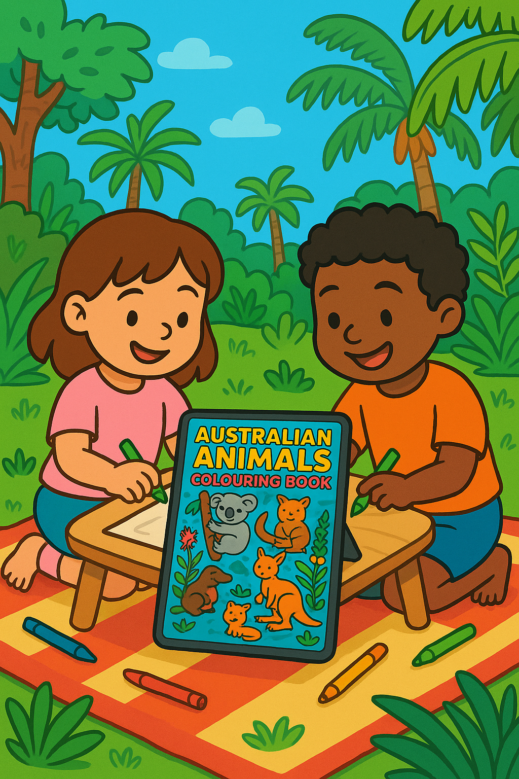 Australian Animals Colouring Book