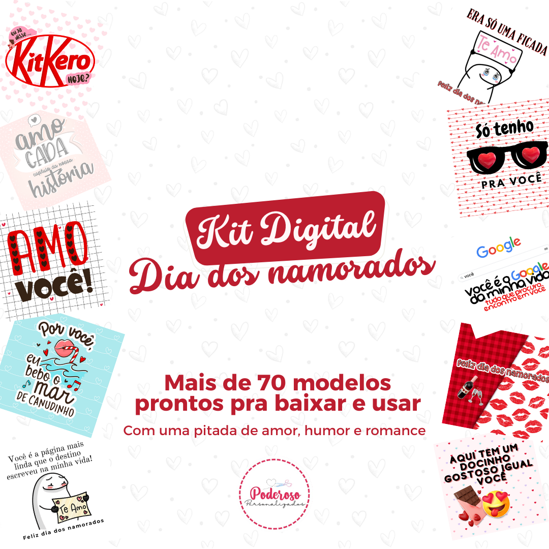 Kit Digital Dia dos Namorados - Poderoso Personalizados | Hotmart, image size:1080x1080